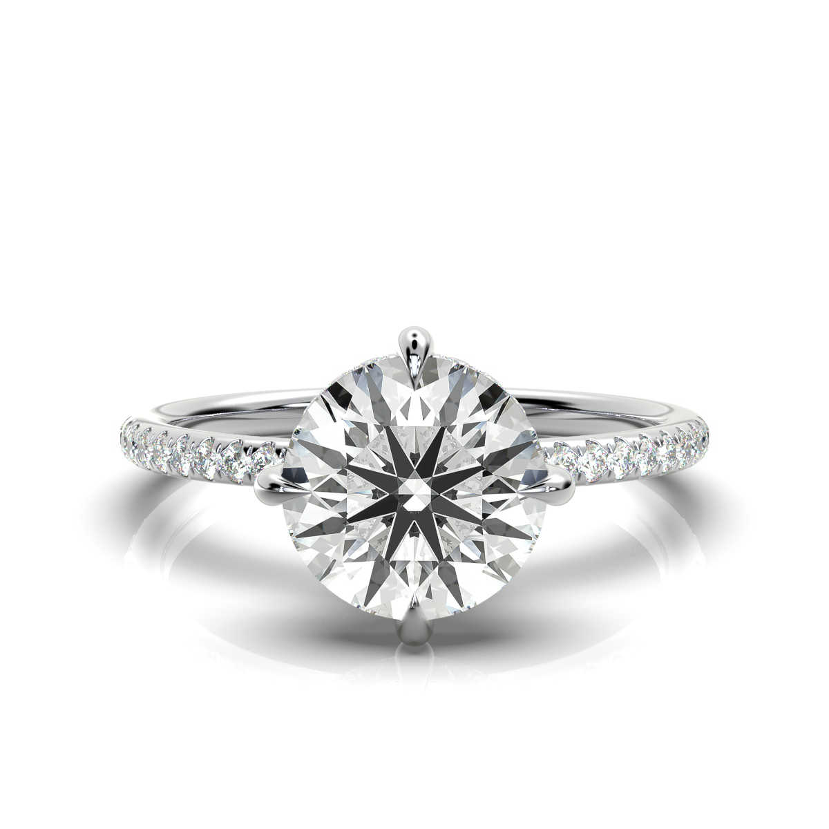 14K White Gold Annalise Hidden Accents Lab Grown Diamond Ring (2/5 ct. tw)