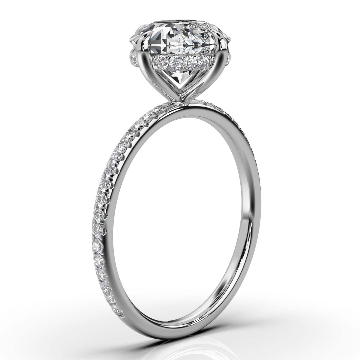 14K White Gold Annalise Hidden Accents Lab Grown Diamond Ring (2/5 ct. tw)