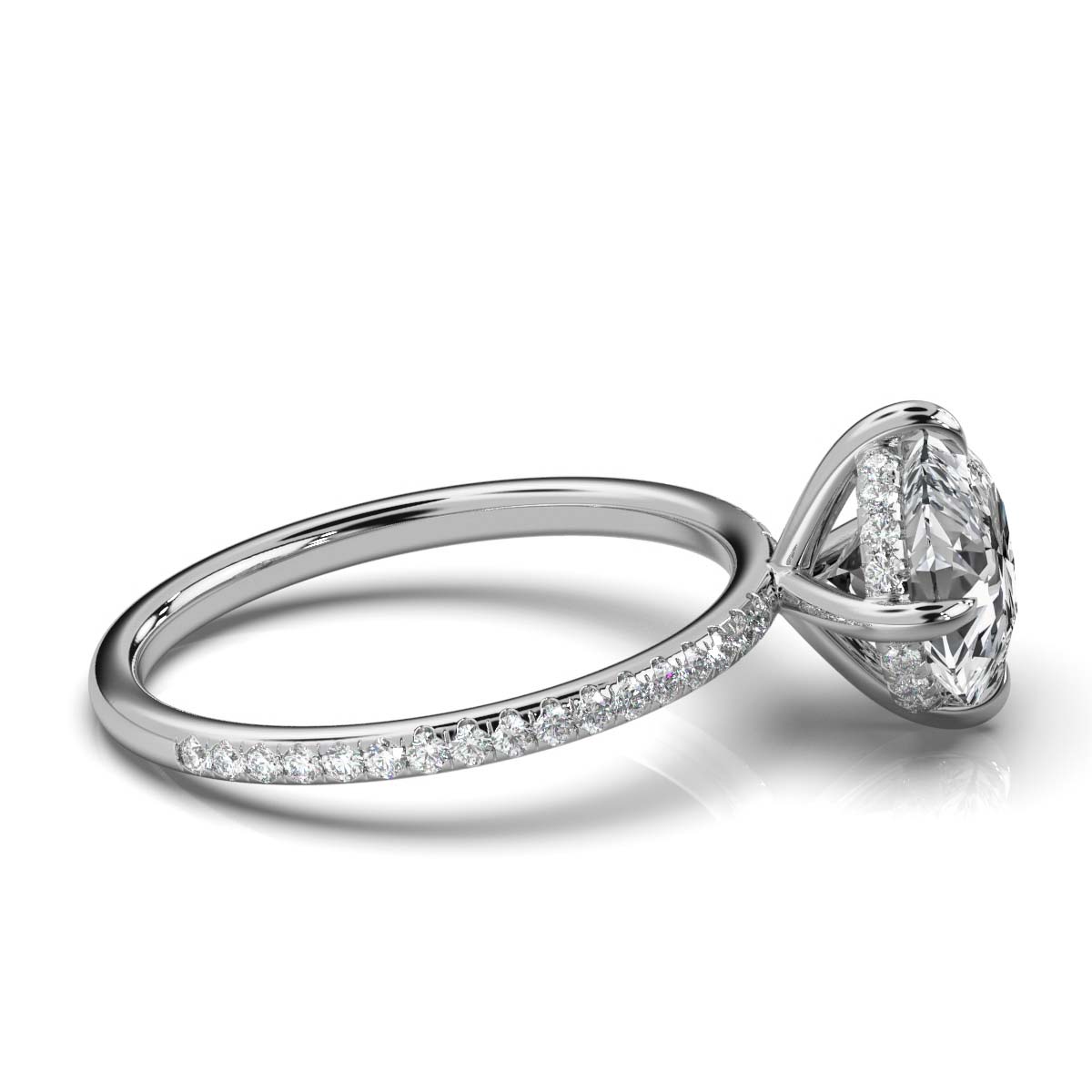 14K White Gold Annalise Hidden Accents Lab Grown Diamond Ring (2/5 ct. tw)