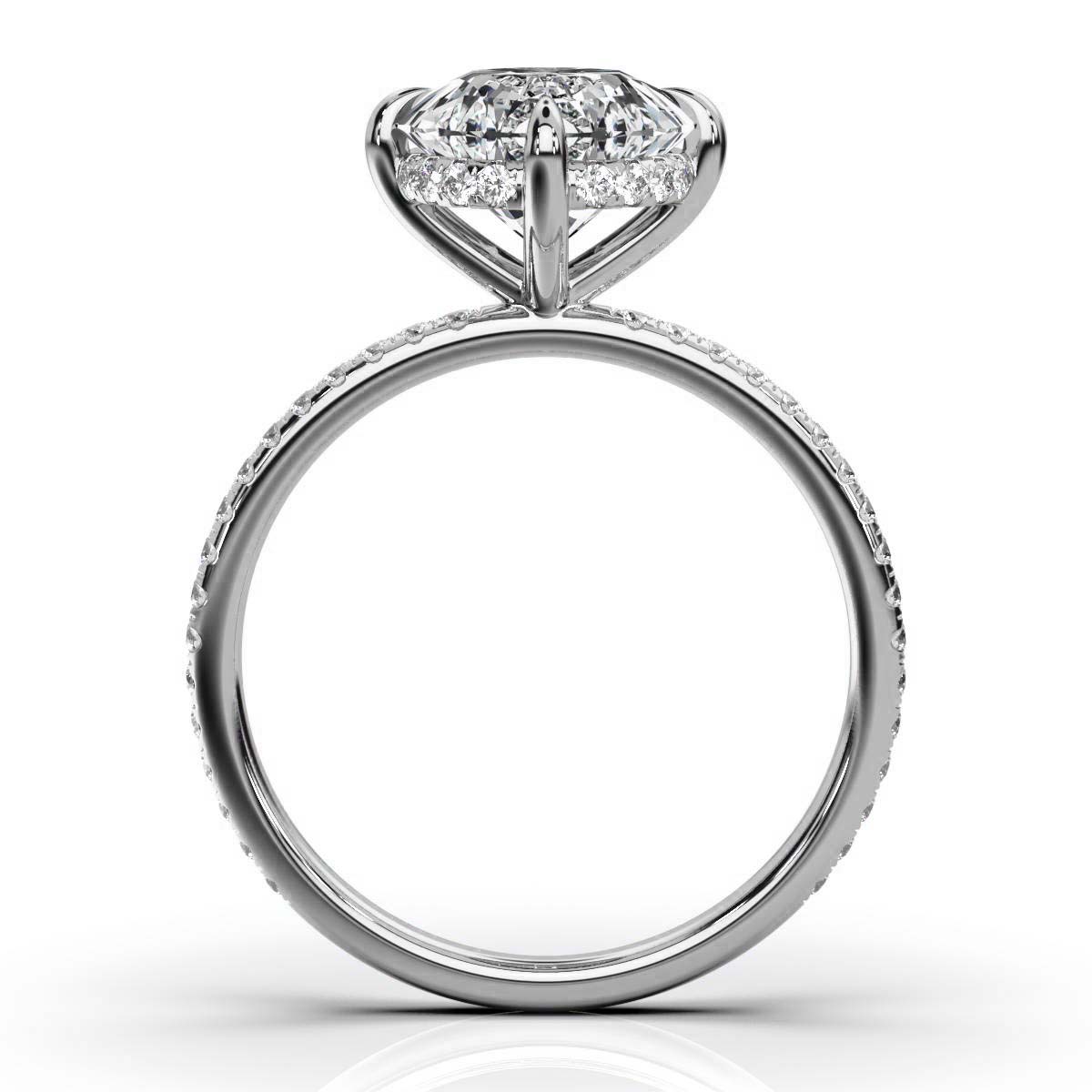 14K White Gold Annalise Hidden Accents Lab Grown Diamond Ring (2/5 ct. tw)