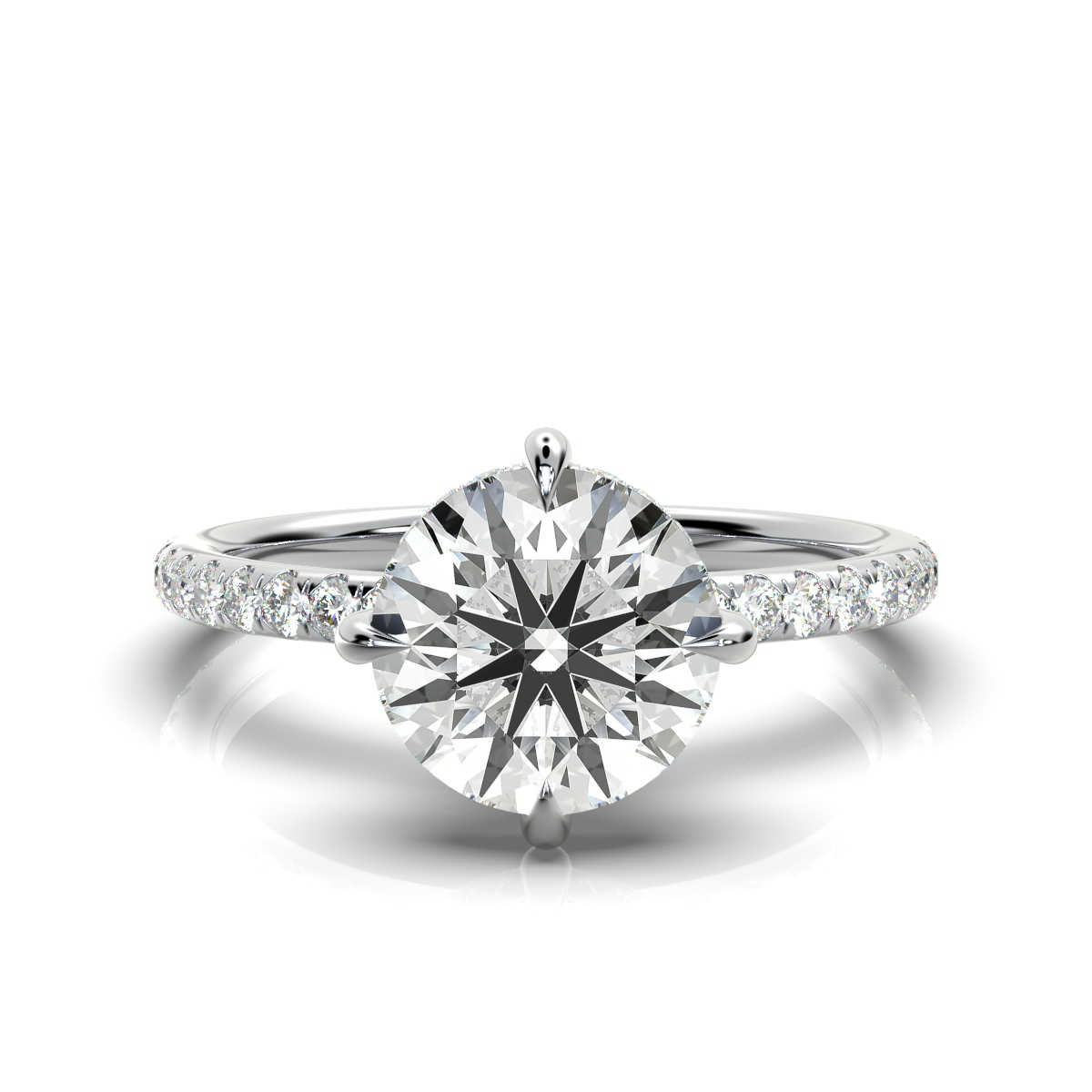 14K White Gold Annalise Hidden Accents Lab Grown Diamond Ring (1/2 ct. tw)