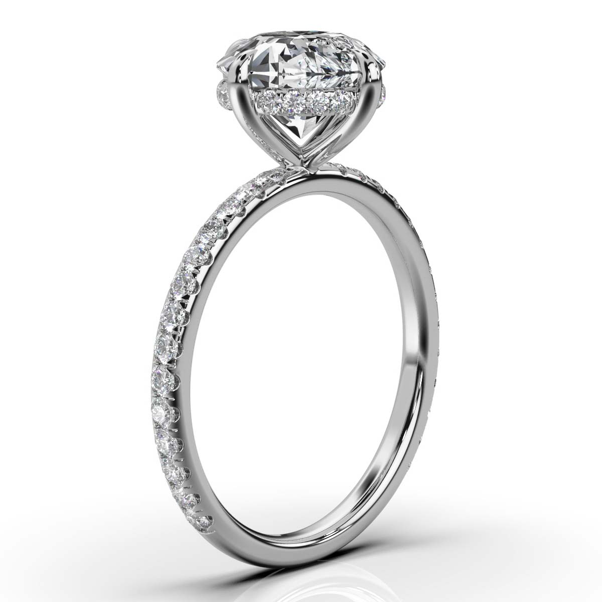14K White Gold Annalise Hidden Accents Lab Grown Diamond Ring (1/2 ct. tw)