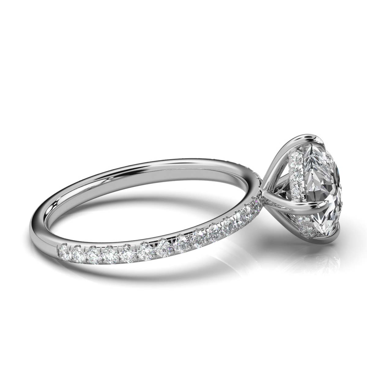 14K White Gold Annalise Hidden Accents Lab Grown Diamond Ring (1/2 ct. tw)