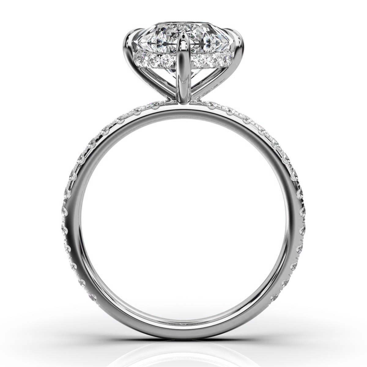 14K White Gold Annalise Hidden Accents Lab Grown Diamond Ring (1/2 ct. tw)