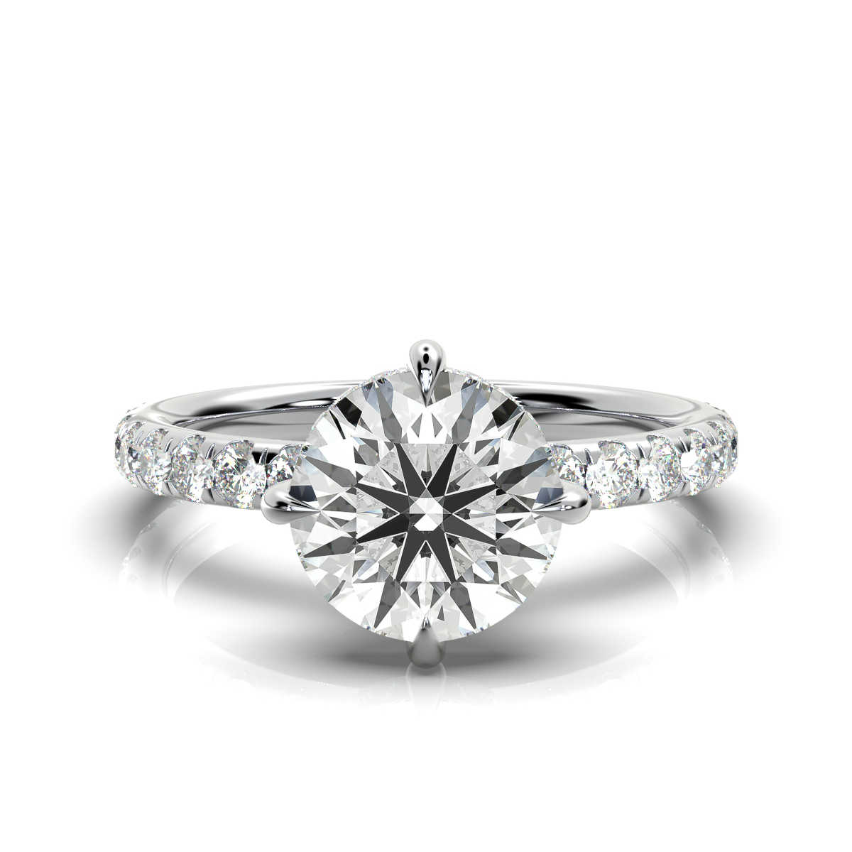 14K White Gold Annalise Hidden Accents Lab Grown Diamond Ring (3/4 ct. tw)
