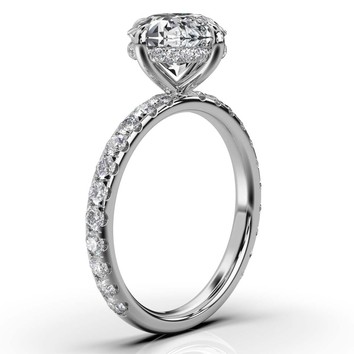 14K White Gold Annalise Hidden Accents Lab Grown Diamond Ring (3/4 ct. tw)