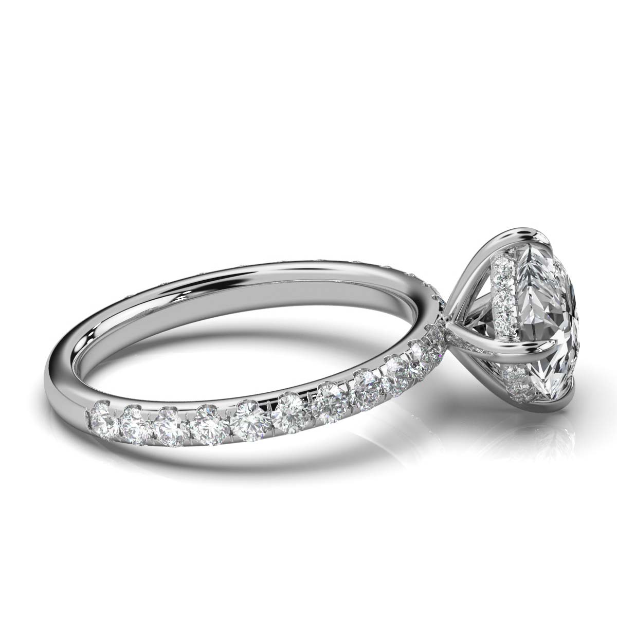 14K White Gold Annalise Hidden Accents Lab Grown Diamond Ring (3/4 ct. tw)