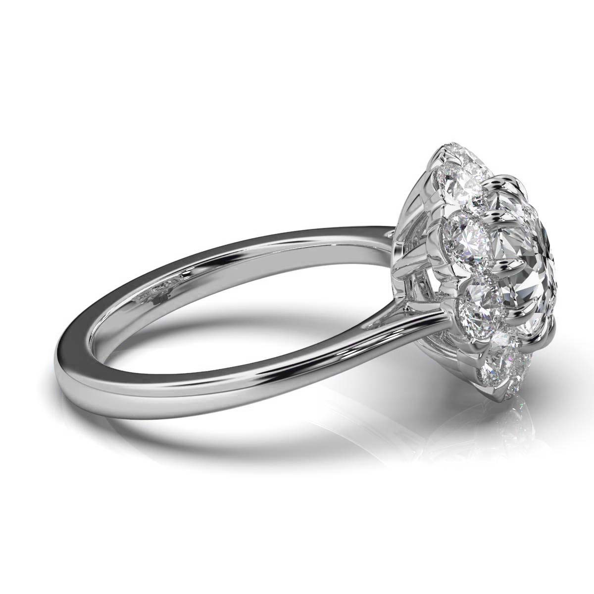 14K White Gold Sue Delicate Halo Lab Grown Diamond Ring (1.00 ct. tw)