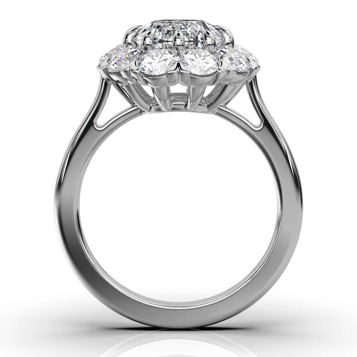 14K White Gold Sue Delicate Halo Lab Grown Diamond Ring (1.00 ct. tw)