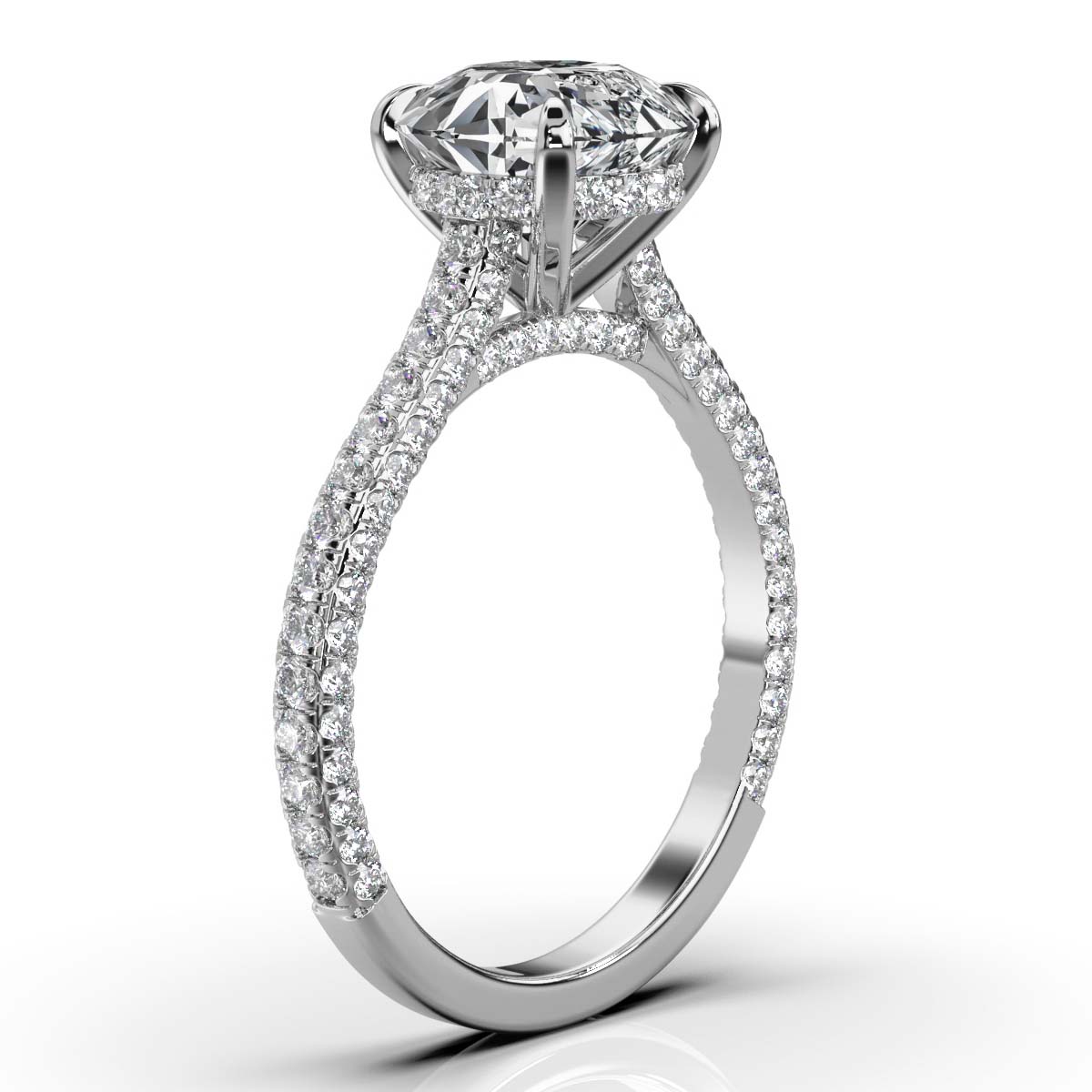 14K White Gold Ralit Hidden Accents Lab Diamond Ring (5/6 ct. tw)