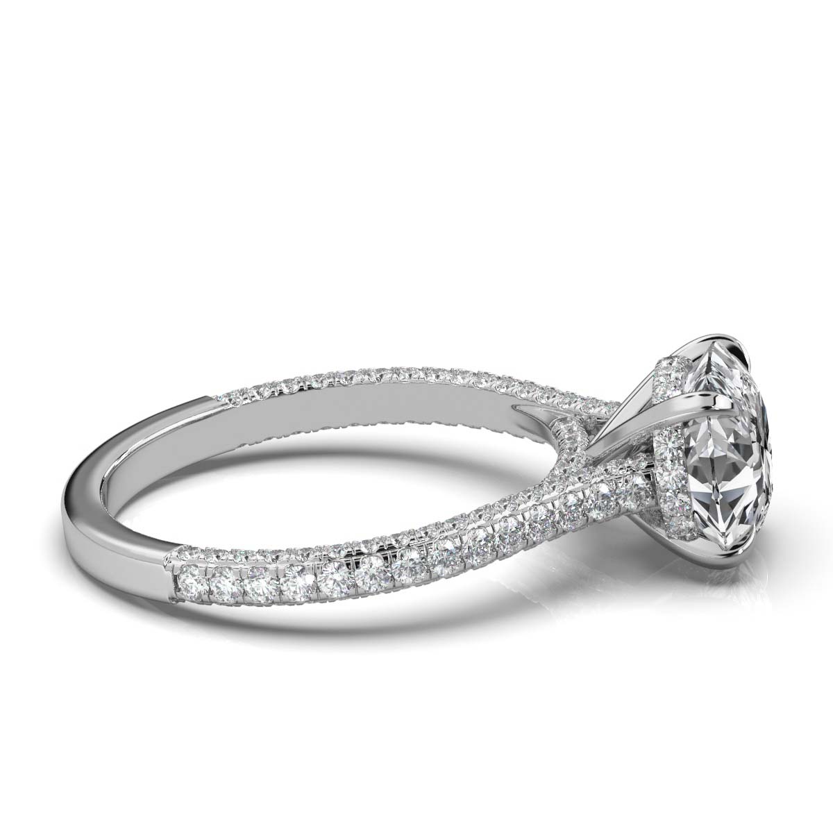 14K White Gold Ralit Hidden Accents Lab Diamond Ring (5/6 ct. tw)