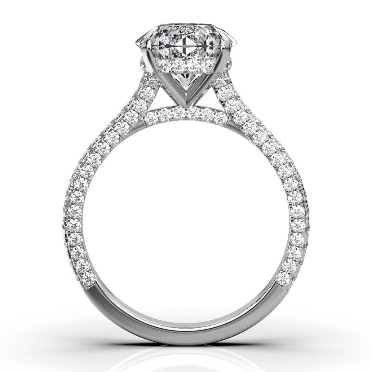14K White Gold Ralit Hidden Accents Lab Diamond Ring (5/6 ct. tw)