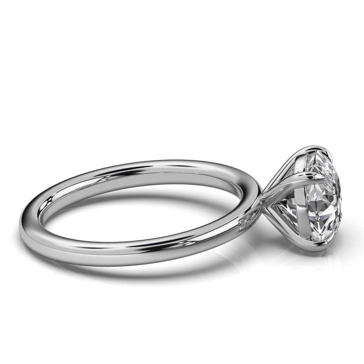 14K White Gold Becky Solitaire Engagement Ring 