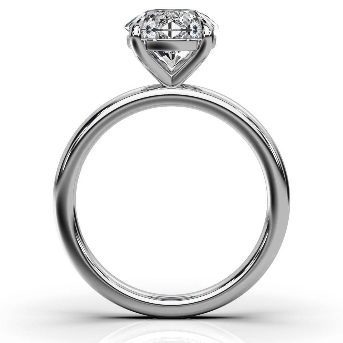 14K White Gold Becky Solitaire Engagement Ring 