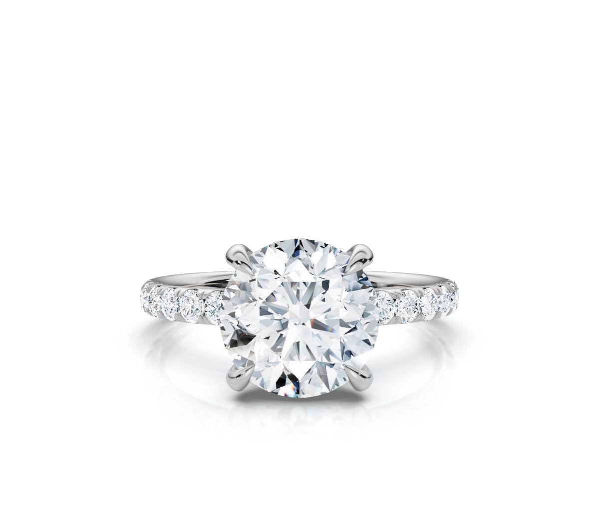 14K White Gold Caelia Accents Lab Grown Diamond Ring (1/2 ct. tw)
