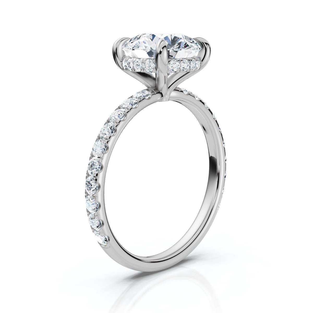 14K White Gold Caelia Accents Lab Grown Diamond Ring (1/2 ct. tw)