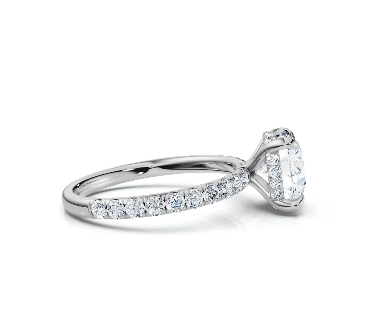 14K White Gold Caelia Accents Lab Grown Diamond Ring (1/2 ct. tw)