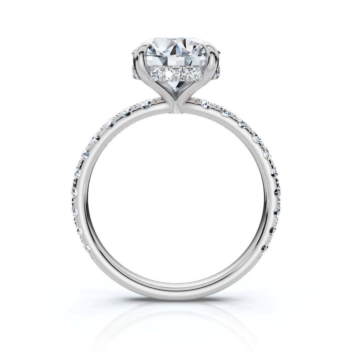14K White Gold Caelia Accents Lab Grown Diamond Ring (1/2 ct. tw)