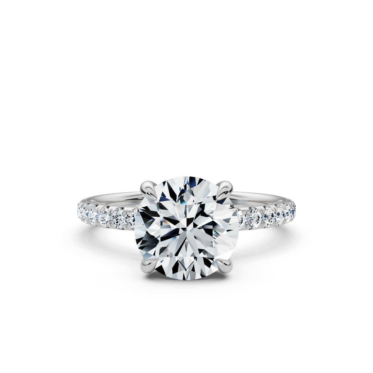 14K White Gold Iris Hidden Accents Lab Grown Diamond Ring (2/5 ct. tw)