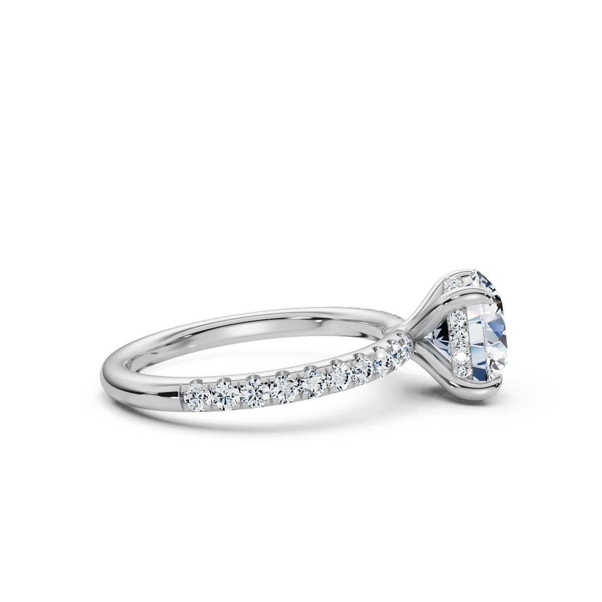 14K White Gold Iris Hidden Accents Lab Grown Diamond Ring (2/5 ct. tw)
