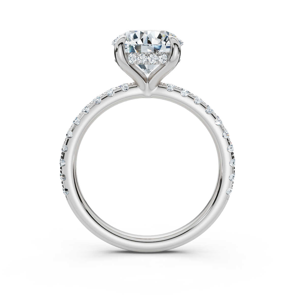 14K White Gold Iris Hidden Accents Lab Grown Diamond Ring (2/5 ct. tw)