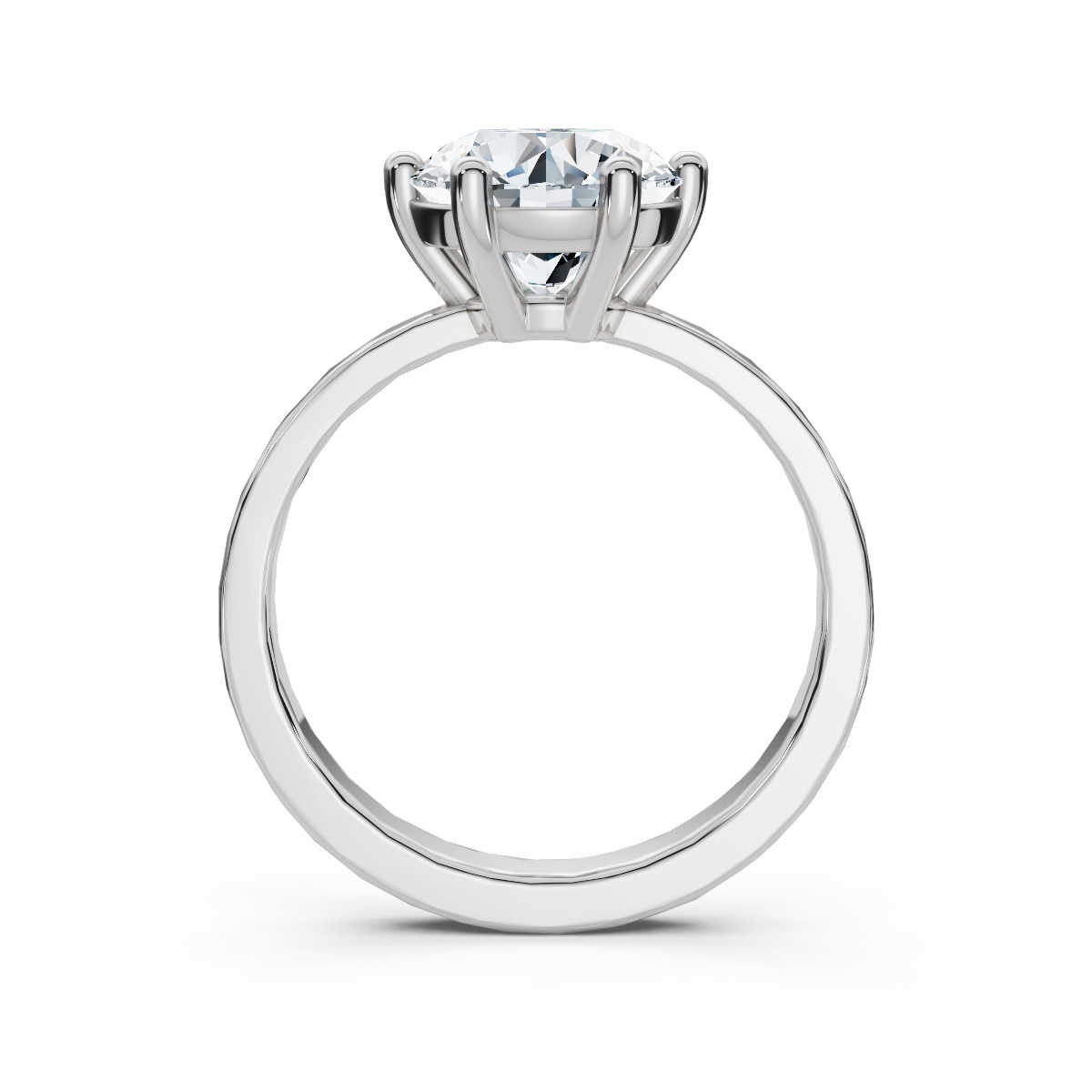 14K White Gold Simone Solitaire Engagement Ring 