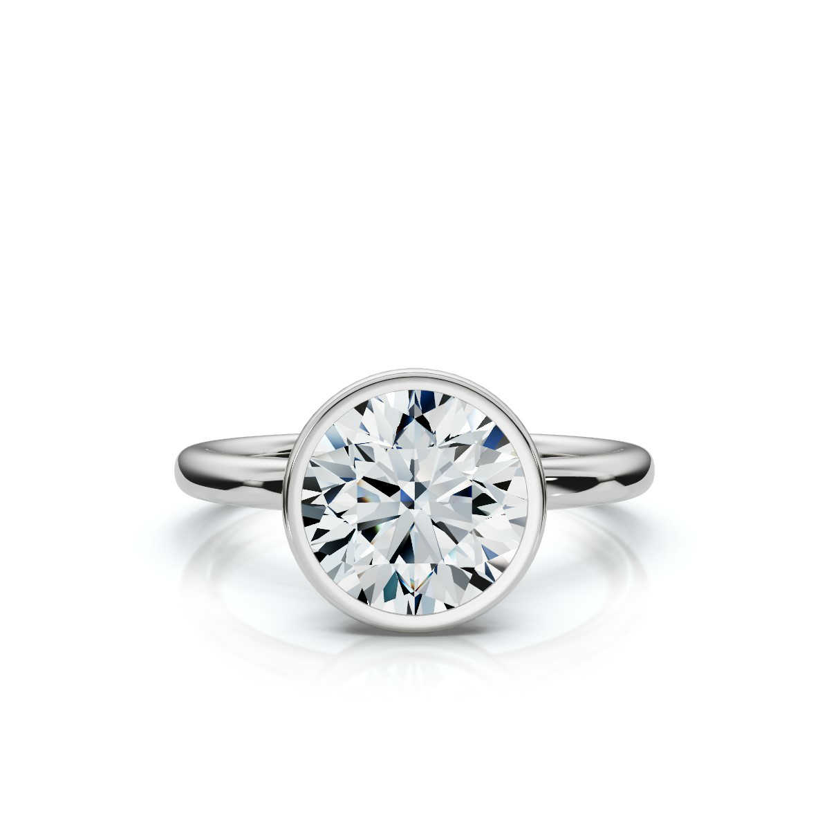 14K White Gold Charisse Solitaire Engagement Ring 