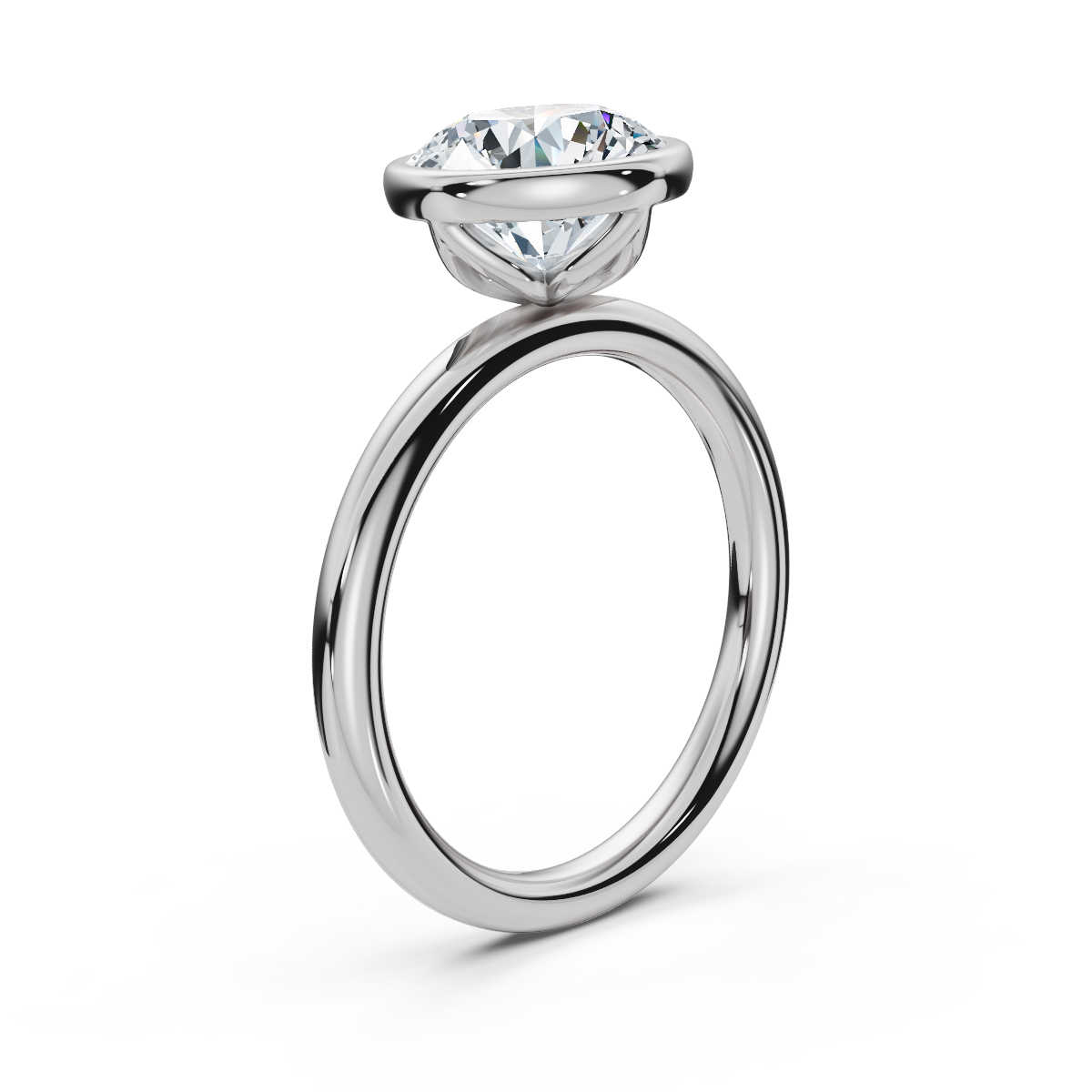 14K White Gold Charisse Solitaire Engagement Ring 