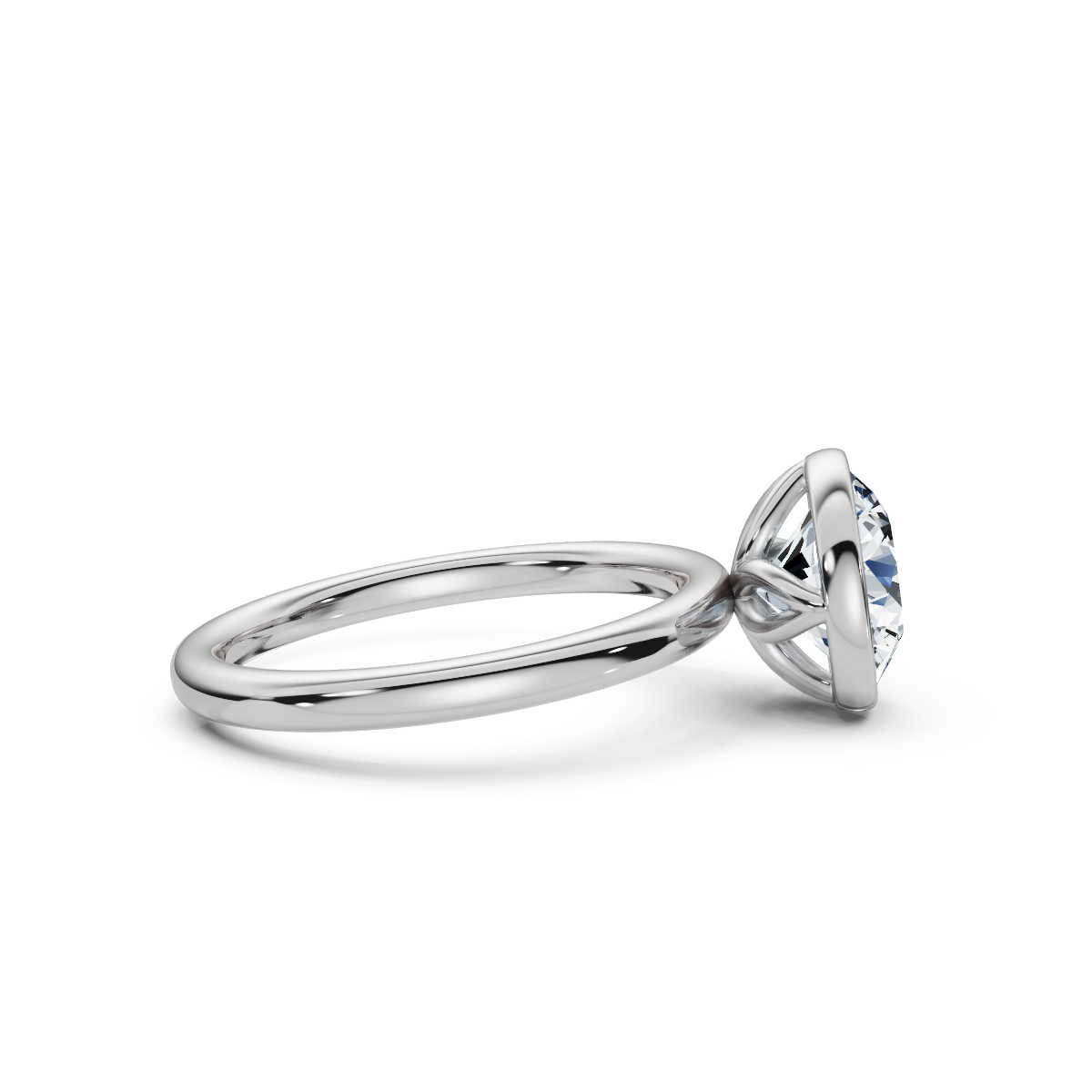 14K White Gold Charisse Solitaire Engagement Ring 