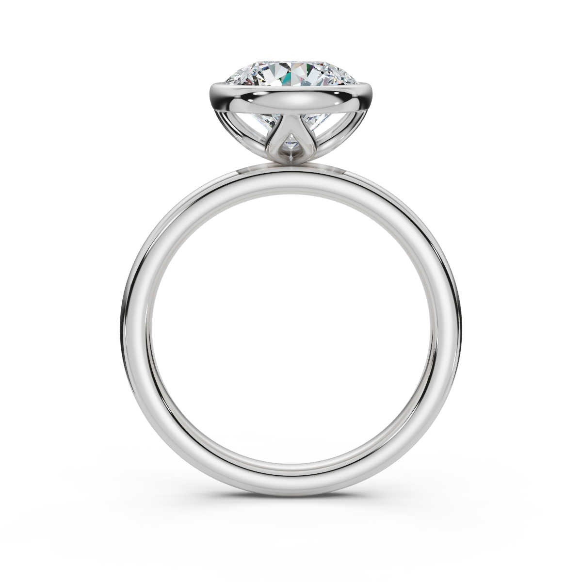 14K White Gold Charisse Solitaire Engagement Ring 