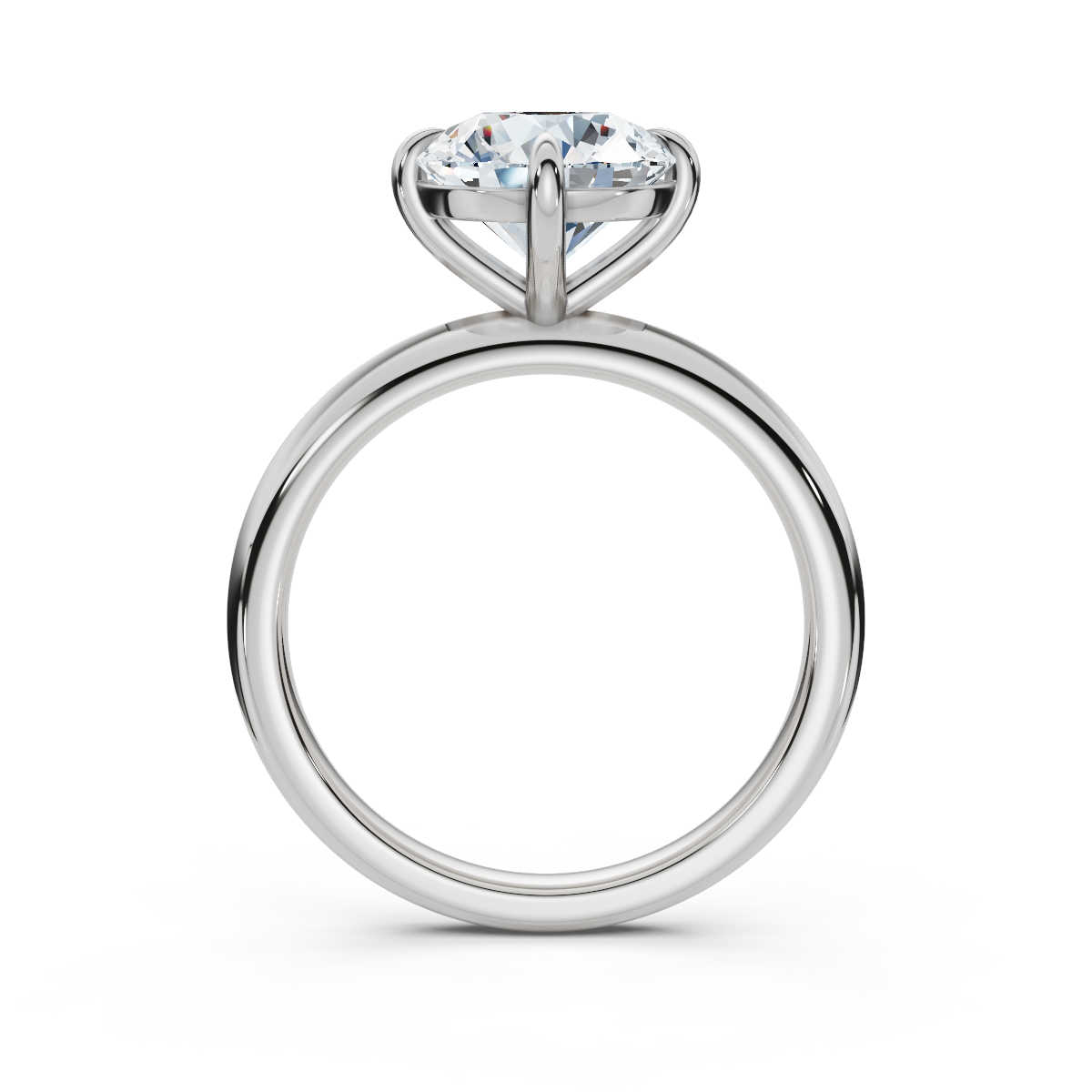 14K White Gold Dorothy Solitaire Engagement Ring 