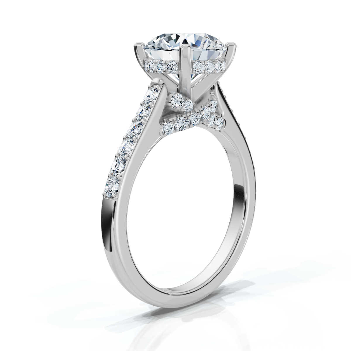 14K White Gold Nola Accents Knot Lab Grown Diamond Ring (1/2 ct. tw)