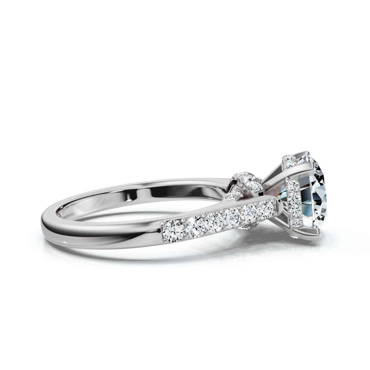 14K White Gold Nola Accents Knot Lab Grown Diamond Ring (1/2 ct. tw)