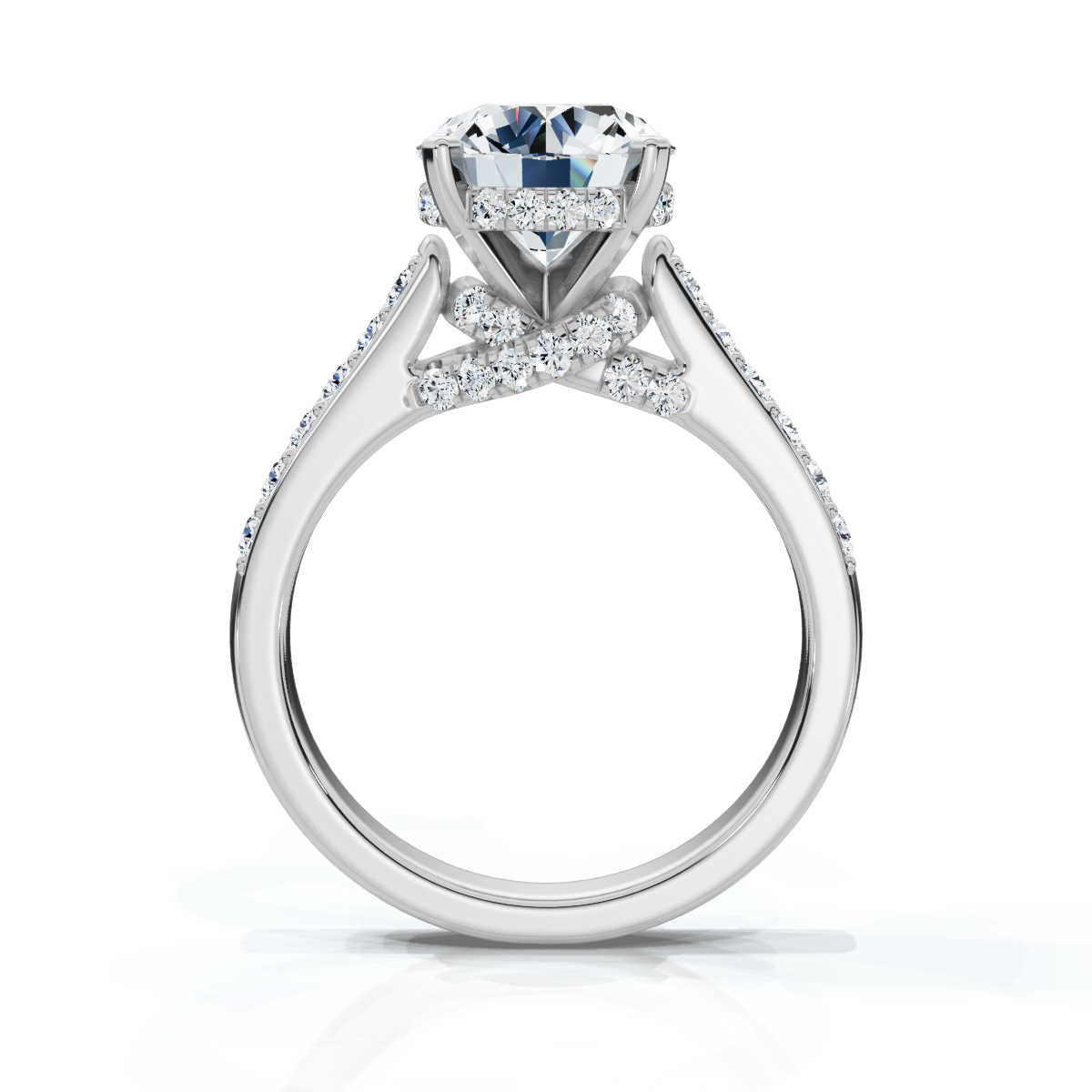 14K White Gold Nola Accents Knot Lab Grown Diamond Ring (1/2 ct. tw)