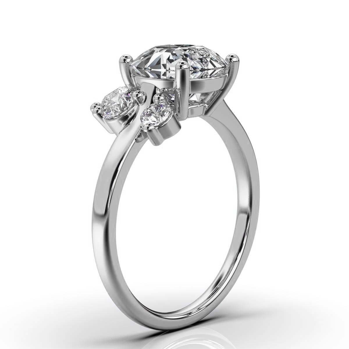 14K White Gold Goldea Accents Lab Grown Diamond Ring (1/3 ct. tw)