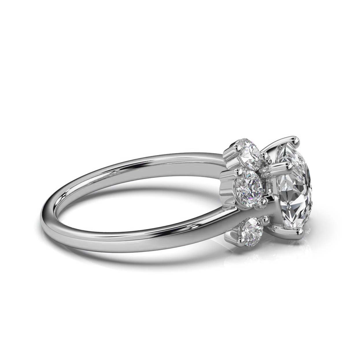 14K White Gold Goldea Accents Lab Grown Diamond Ring (1/3 ct. tw)