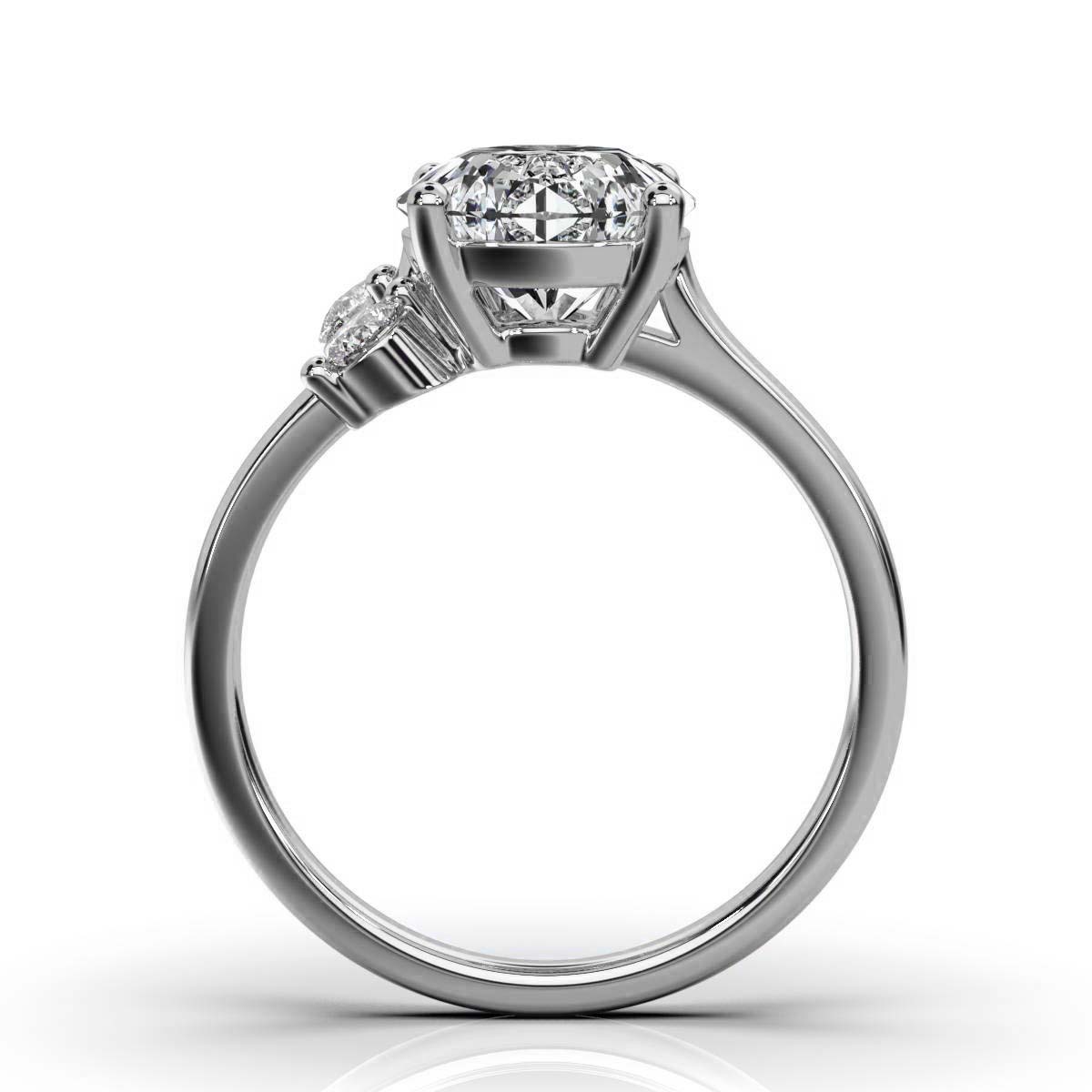 14K White Gold Goldea Accents Lab Grown Diamond Ring (1/3 ct. tw)