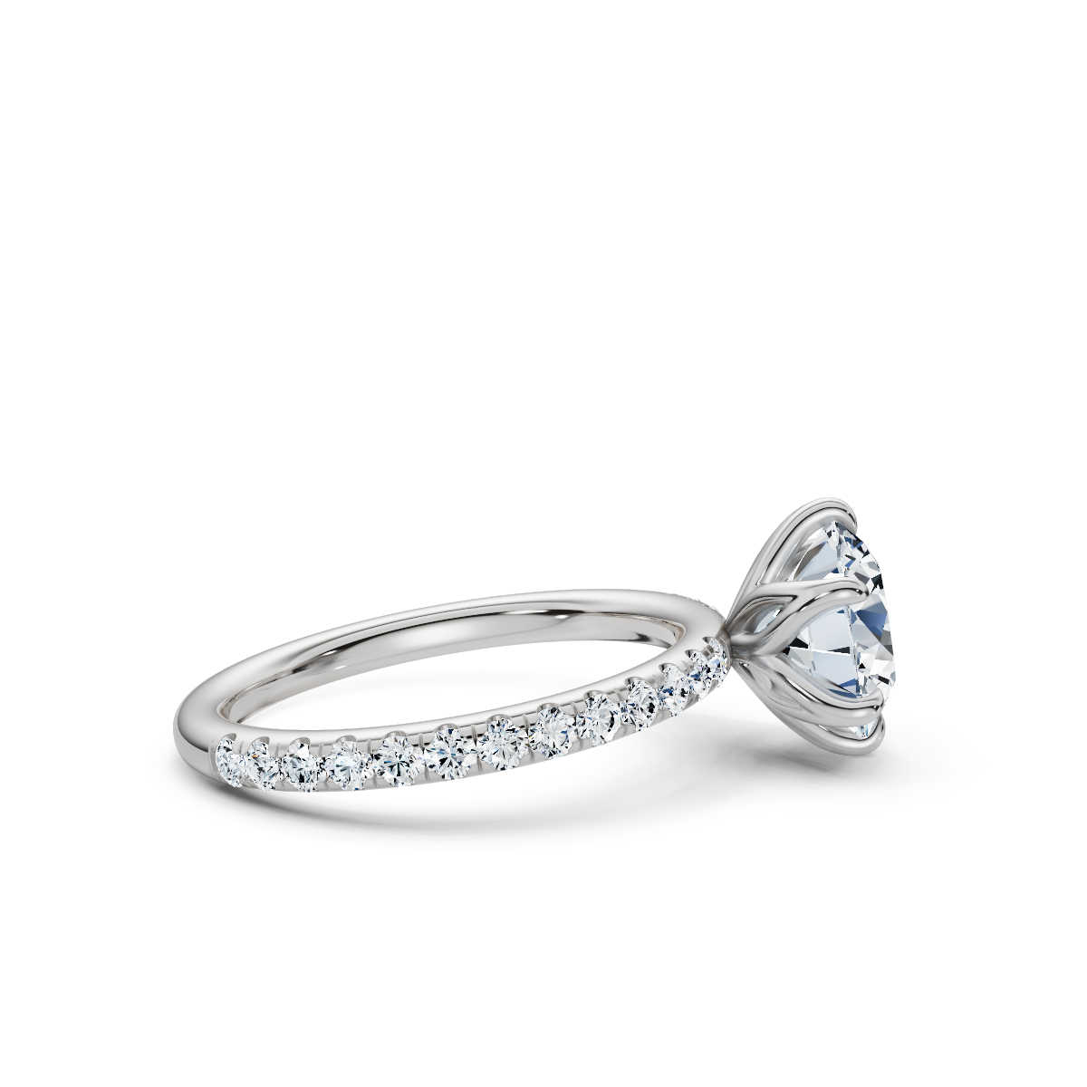14K White Gold Lucy Tulip Lab Grown Diamond Ring (1/2 ct. tw)