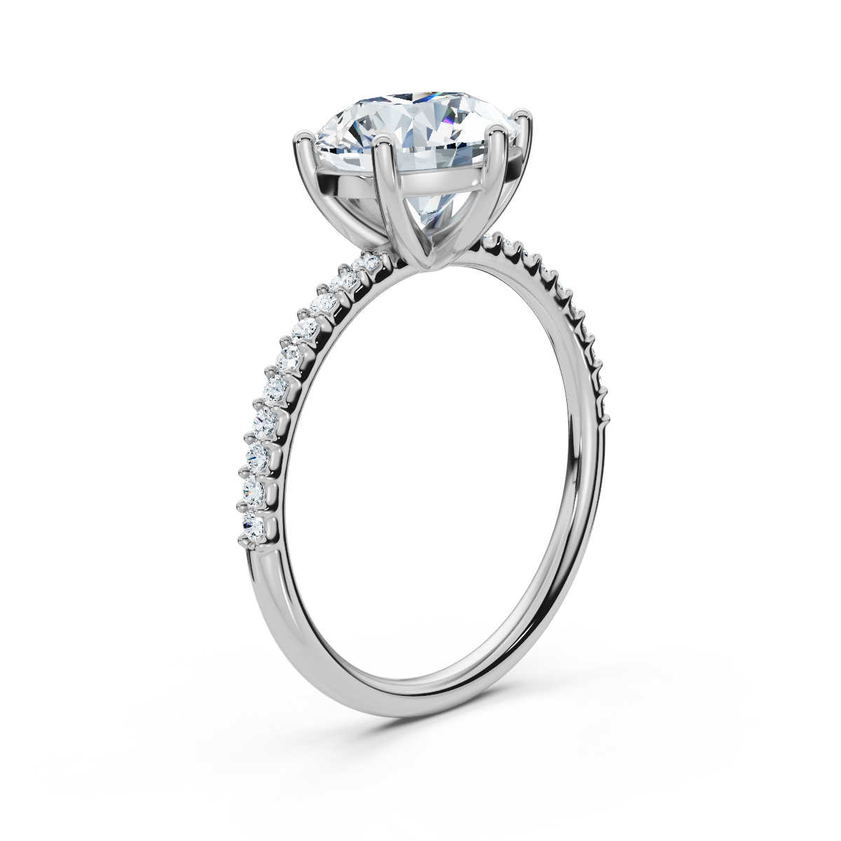 14K White Gold Ariana Accents Lab Grown Diamond Ring (1/6 ct. tw)