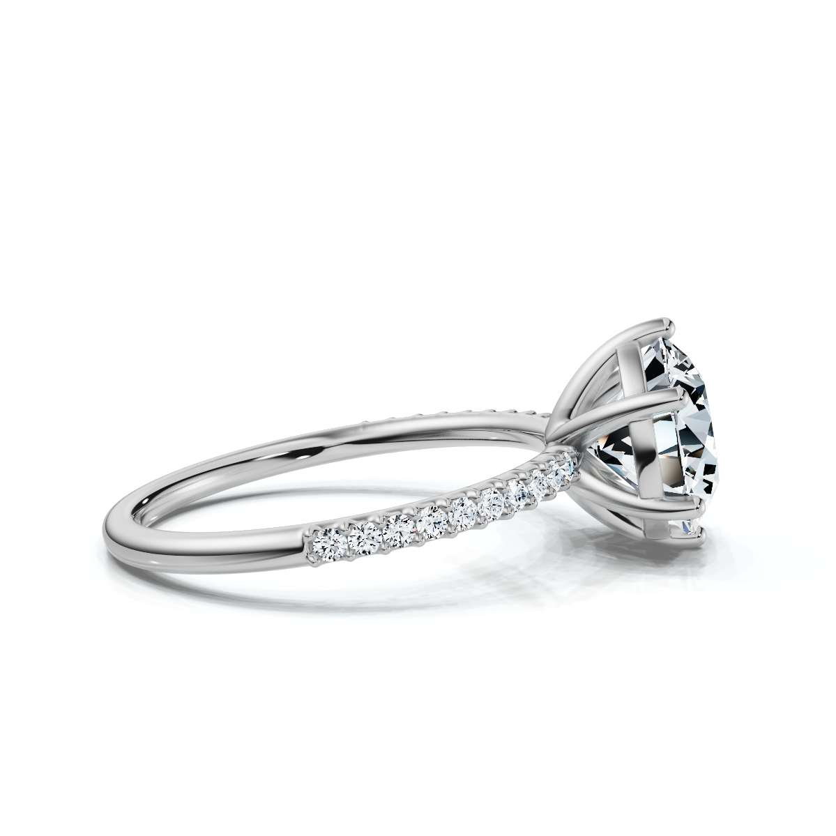 14K White Gold Ariana Accents Lab Grown Diamond Ring (1/6 ct. tw)