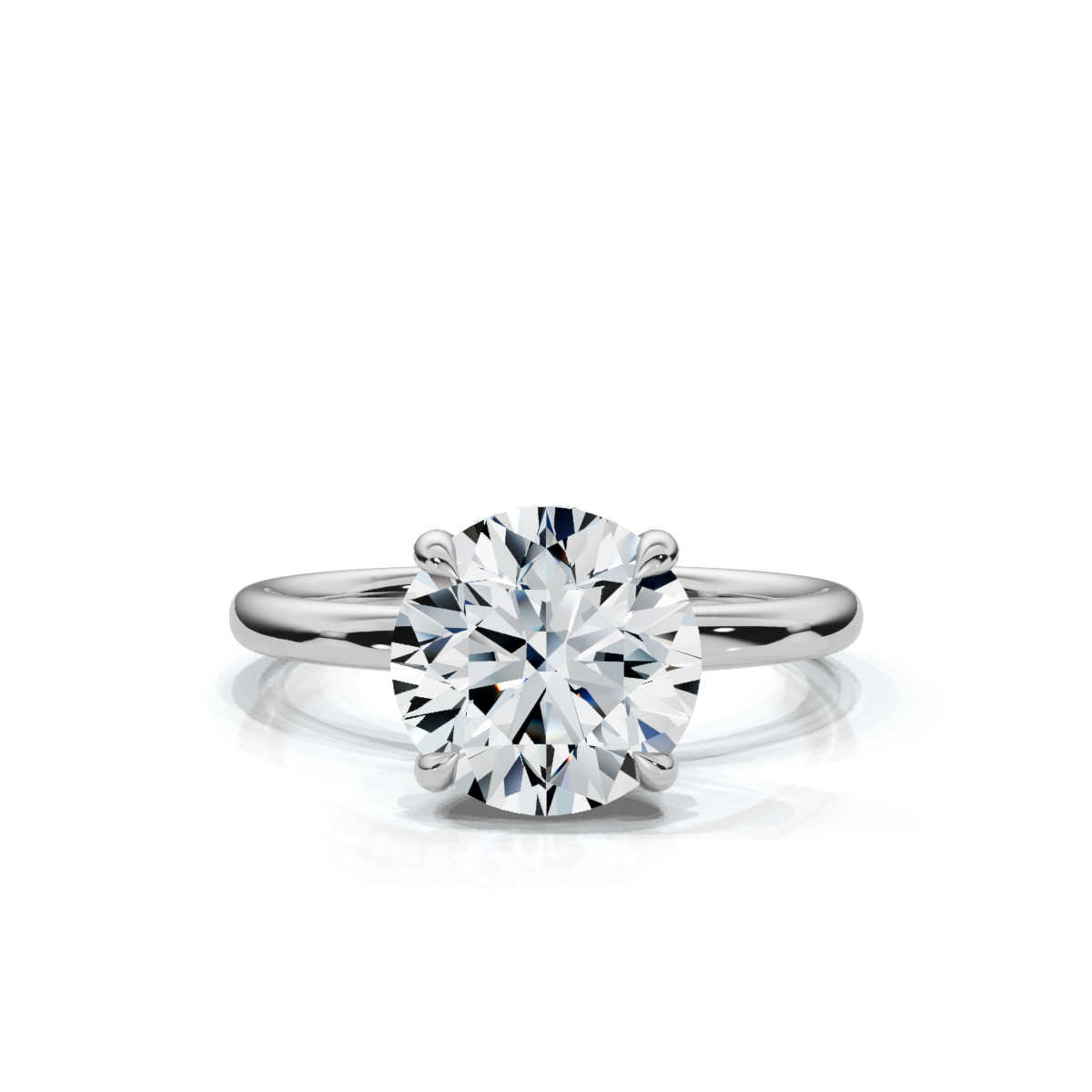 14K White Gold Harriet Hidden Accents Lab Grown Diamond Ring (1/20 ct. tw)