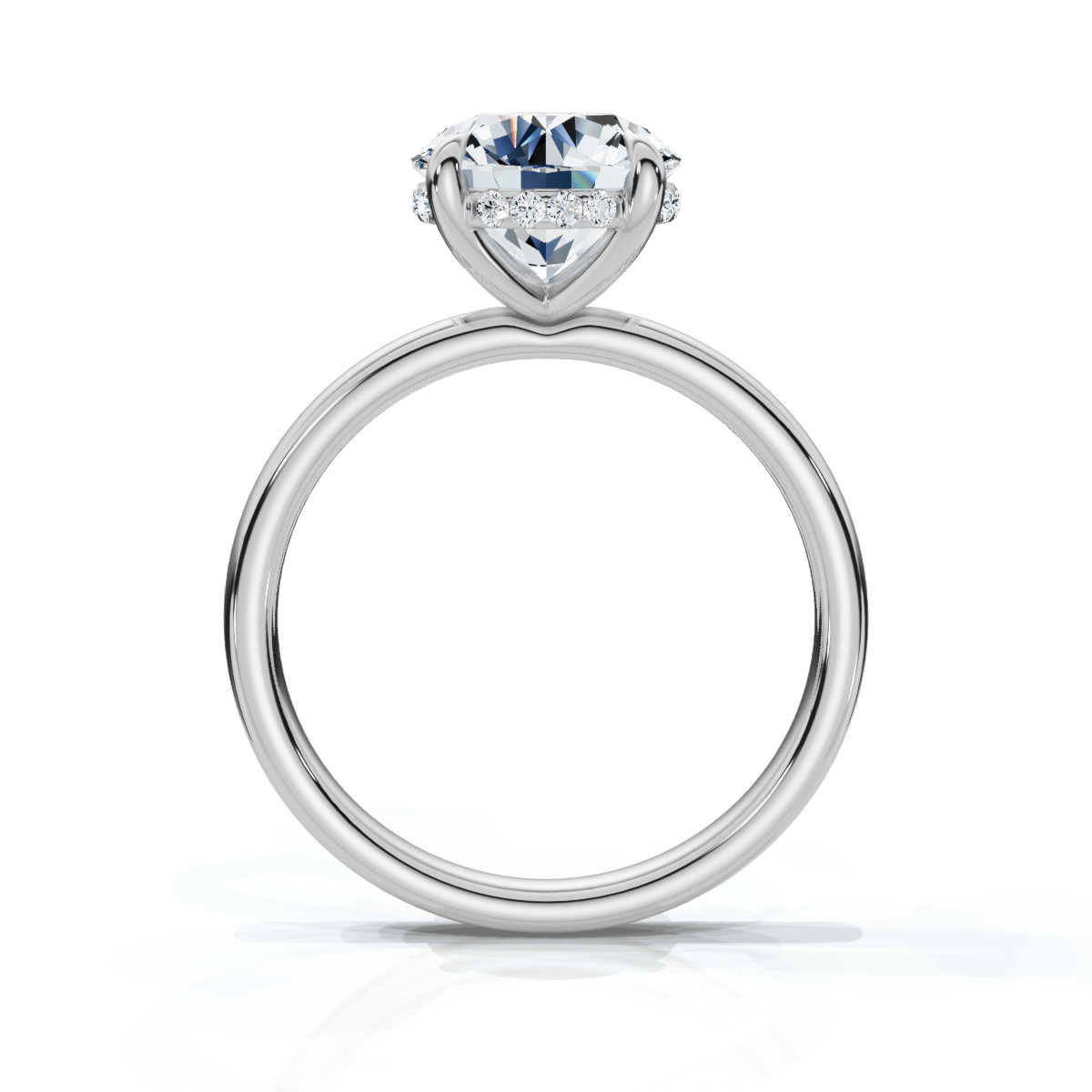 14K White Gold Harriet Hidden Accents Lab Grown Diamond Ring (1/20 ct. tw)