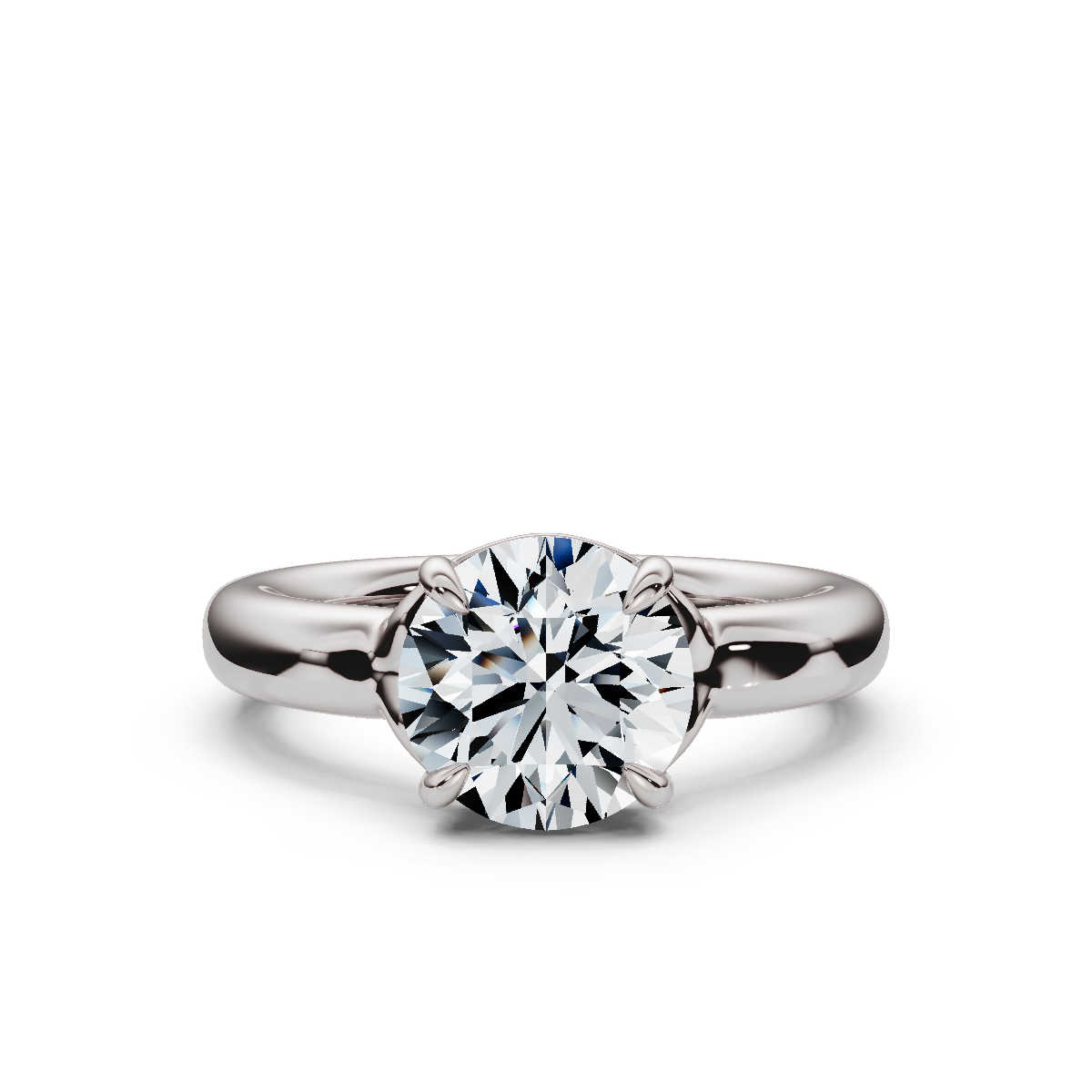14K White Gold Cybil Solitaire Engagement Ring 