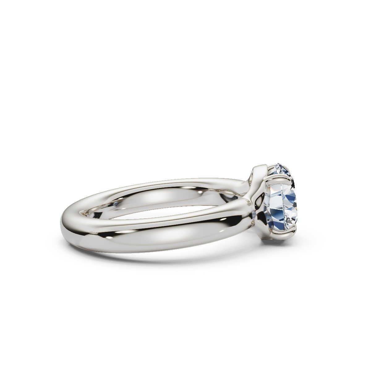 14K White Gold Cybil Solitaire Engagement Ring 