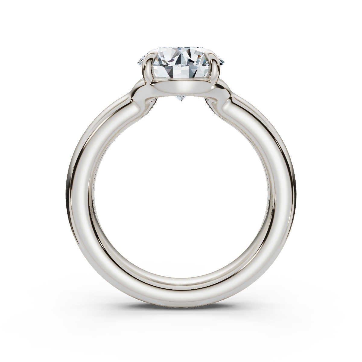 14K White Gold Cybil Solitaire Engagement Ring 