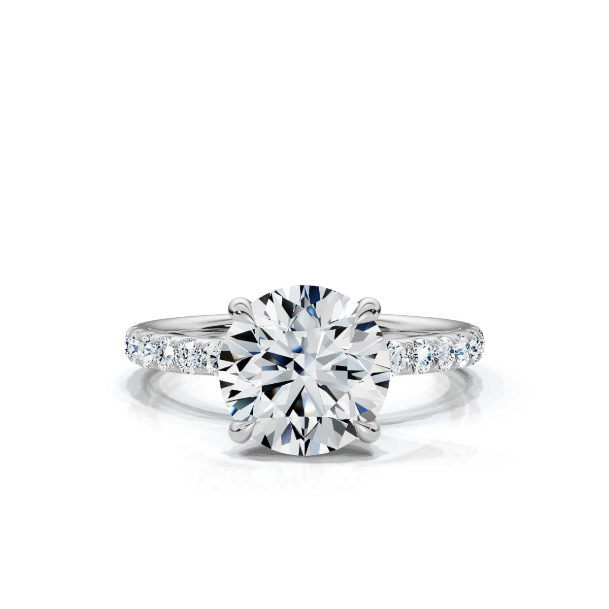 14K White Gold Eviana Accents Lab Grown Diamond Ring (2/5 ct. tw)