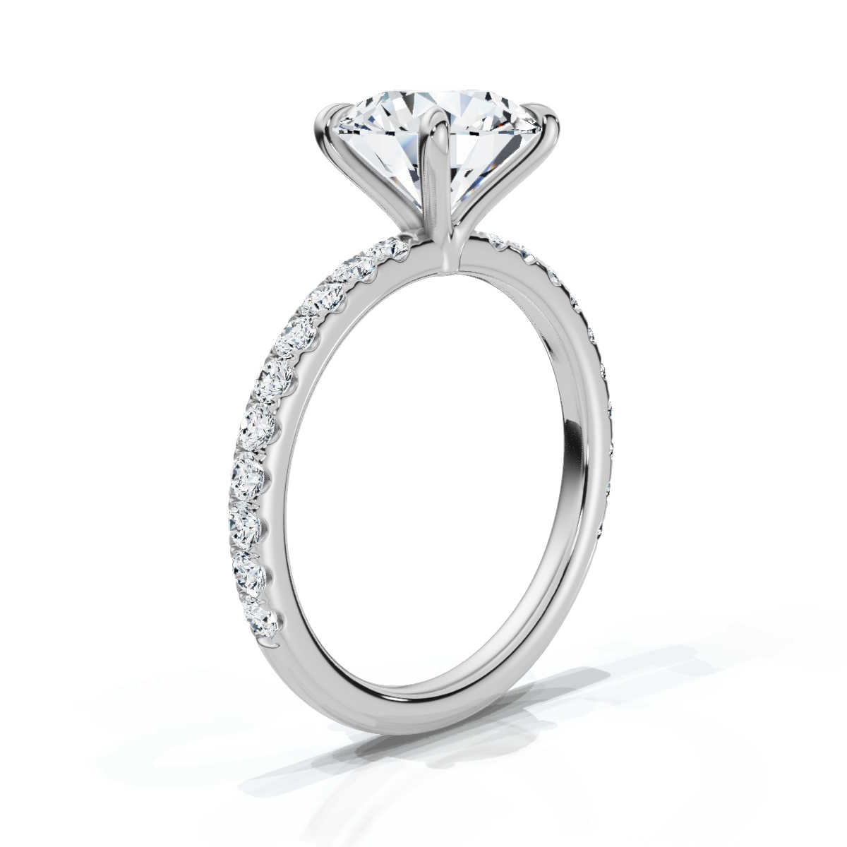 14K White Gold Eviana Accents Lab Grown Diamond Ring (2/5 ct. tw)