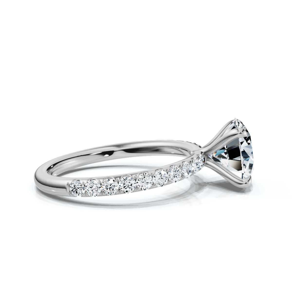 14K White Gold Eviana Accents Lab Grown Diamond Ring (2/5 ct. tw)