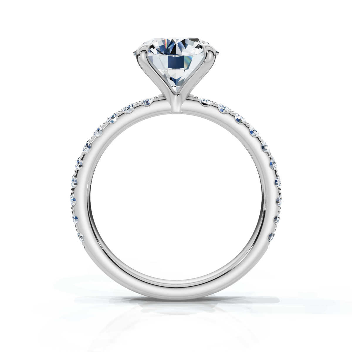 14K White Gold Eviana Accents Lab Grown Diamond Ring (2/5 ct. tw)