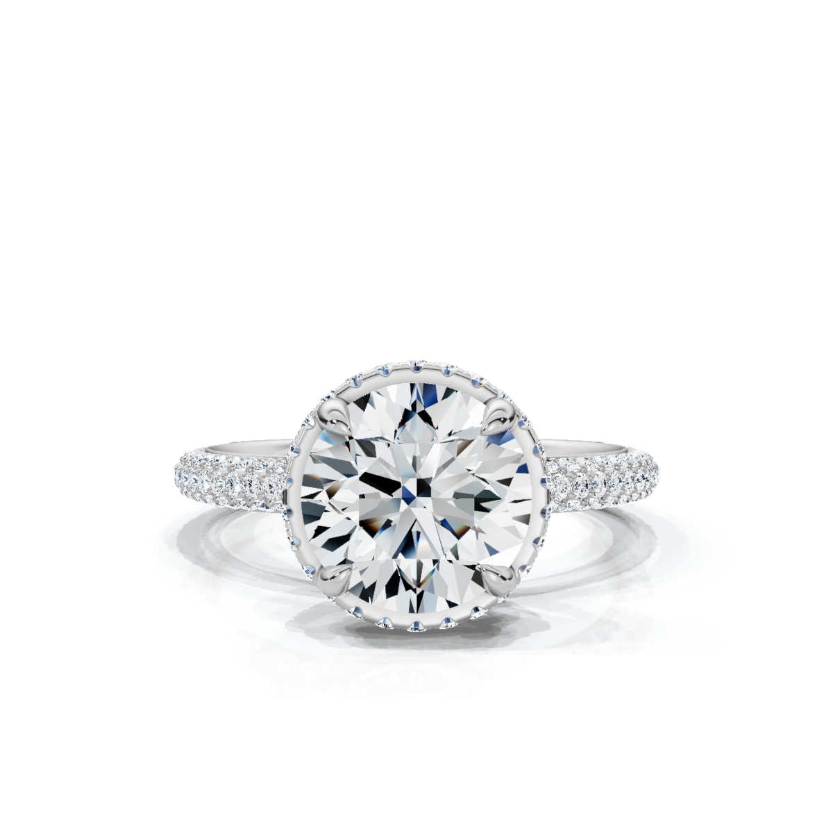 14K White Gold Nalani Accents Lab Grown Diamond Ring (4/5 ct. tw)